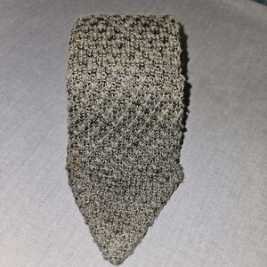 Vintage Rooster Knit Tie, Rare Pointed End